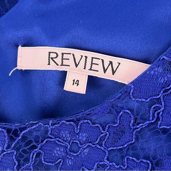 REVIEW Blue Lace Fit & Flare Dress - Picture 7 of 11